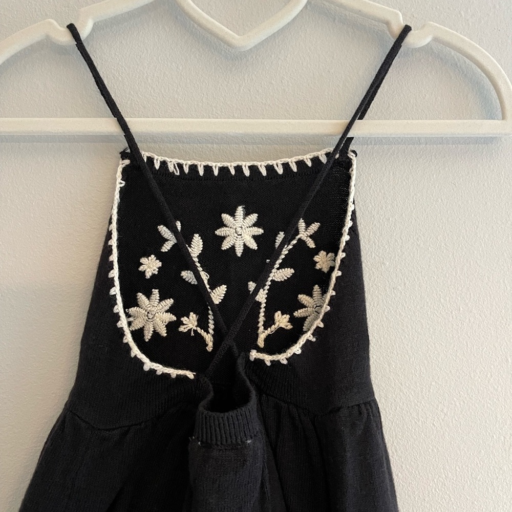 Zara Black Floral Embroidered Kids Dress 18-24 months - Picture 3 of 6